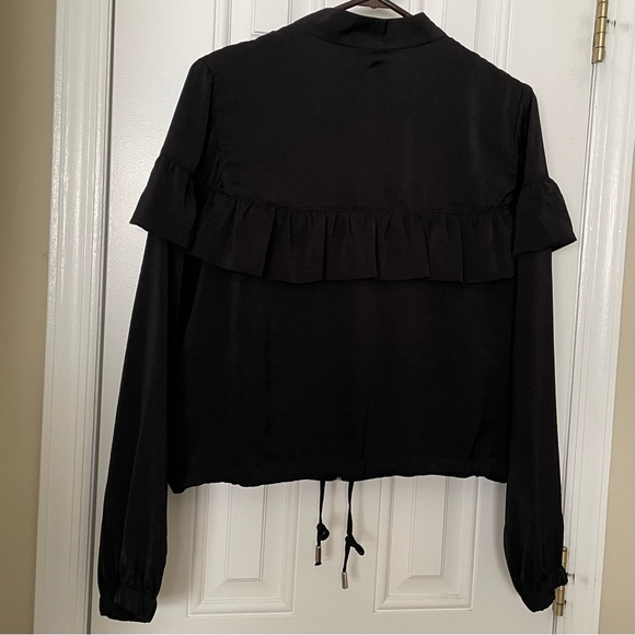 Divided Women’s Lightweight Black Jacket With Ruffles - Picture 2 of 3